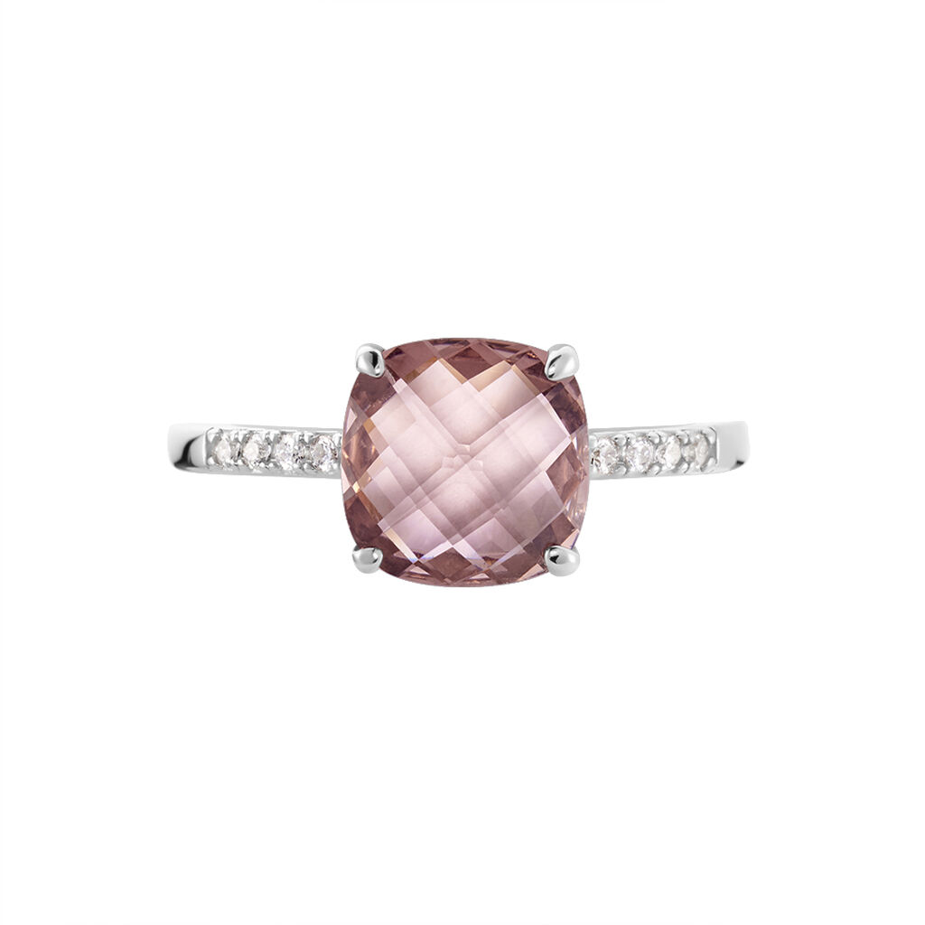 Rosi Damen Ring Silber Silber 925 Zirkonia Ros&eacute; Hexagon