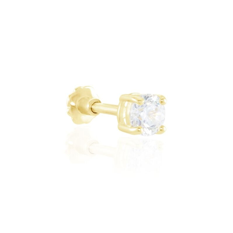 Piercing D'oreille Or Jaune Albizias Oxydes De Zirconium - Schmuck mit Stein Damen | OROVIVO