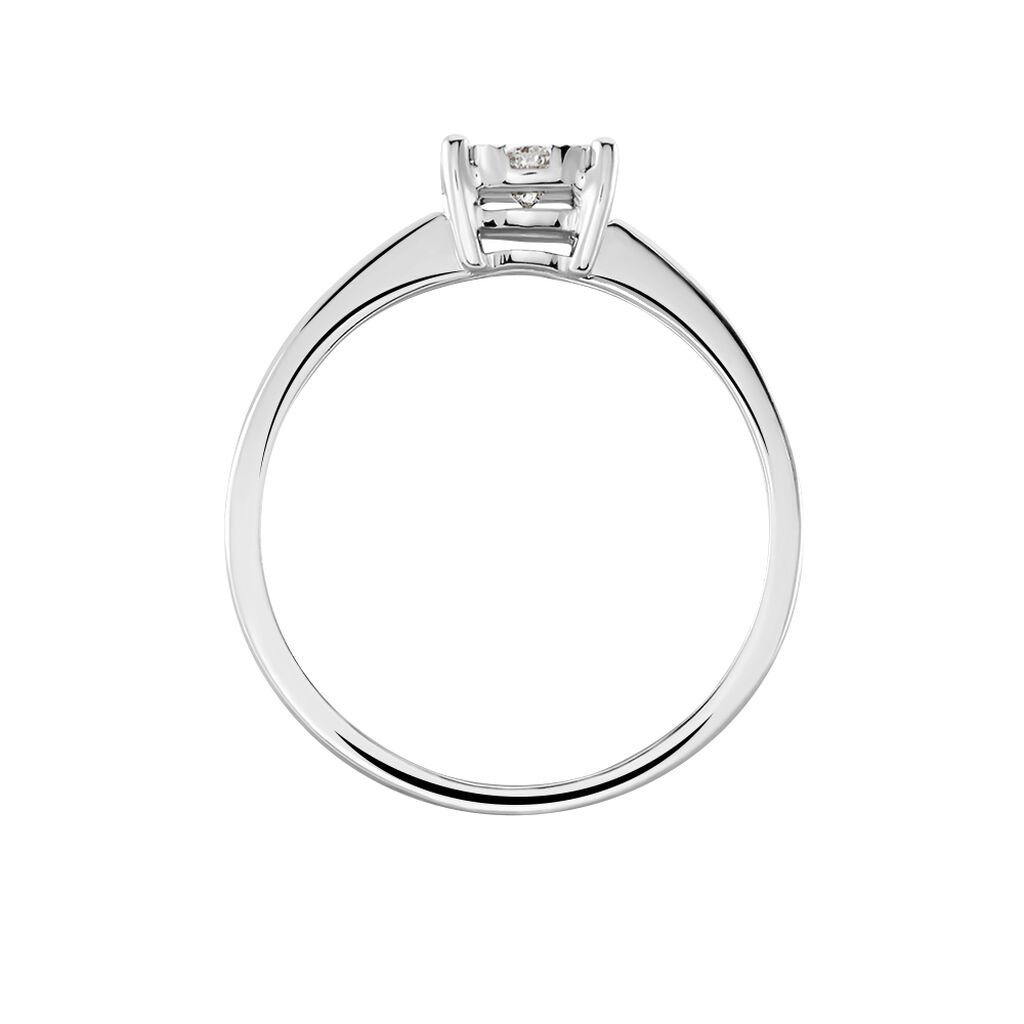PETALI Damen Ring Wei&szlig;gold 750 (18 Karat) Diamant Wei&szlig; 0,11 ct