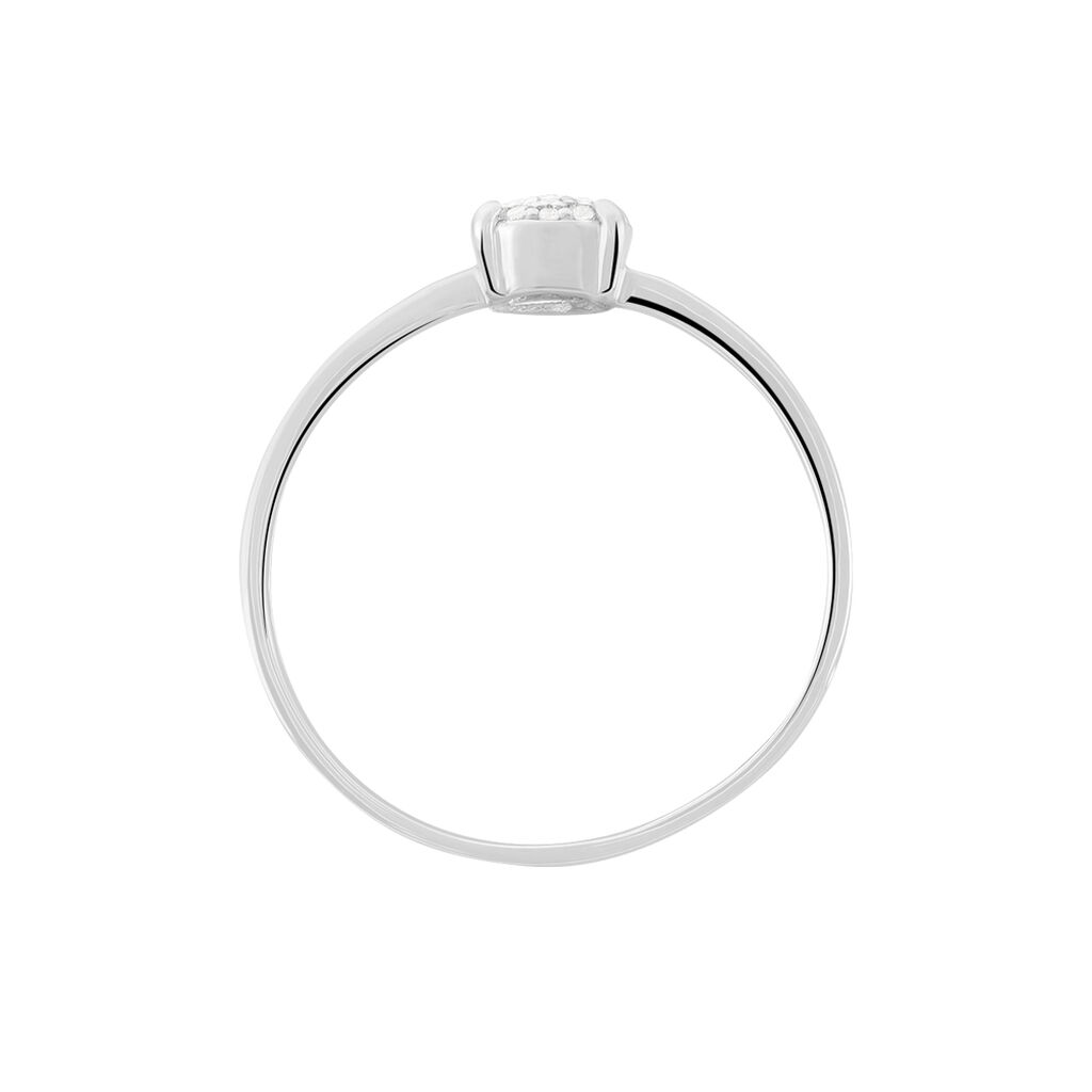Bague Or Weiss Norine Pastille Diamants - Spannringe Damen | OROVIVO
