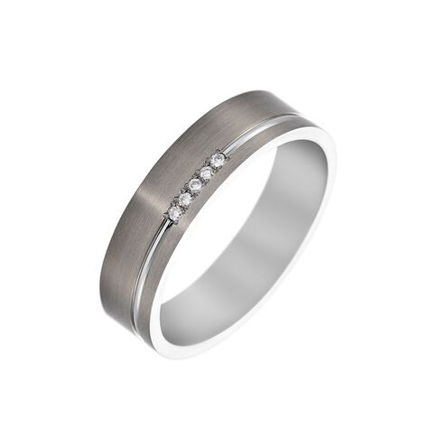  Ring Titan Diamant 0,03ct 5,00mm  - Ringe mit Stein  | OROVIVO