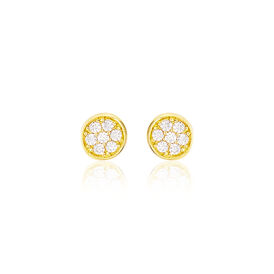 Damen Ohrstecker Gold 375 Zirkonia  - Ohrstecker Damen | OROVIVO