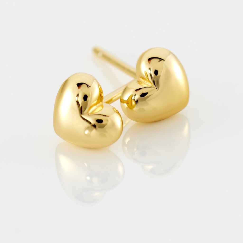 Ohrstecker Silber 925 Gold vergoldet Herz - Ohrstecker Damen | OROVIVO
