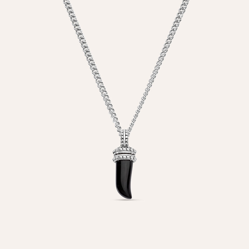 Collana Gentleman Argento Rodiato Agata - Spannringe Herren | OROVIVO