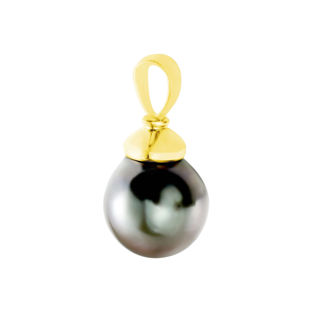 Pendentif Cerclee Or Jaune Perle De Culture De Tahiti - Spannringe Damen | OROVIVO