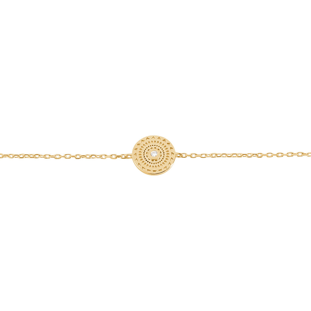 Bracelet Plaque Or Carmina Cercle Cisele - Spannringe Damen | OROVIVO