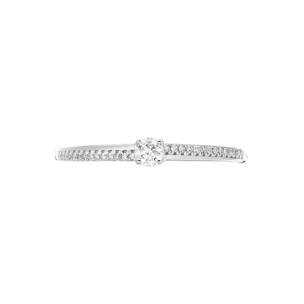 ALEXANDRA Damen Ring Wei&szlig;gold 375 (9 Karat) Diamant Wei&szlig; 0,08 ct