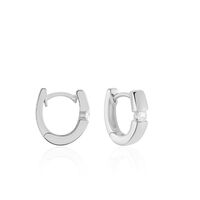 Damen Creolen Weißgold 375 Diamant 0,1ct Seville 11,00mm 3,00mm 