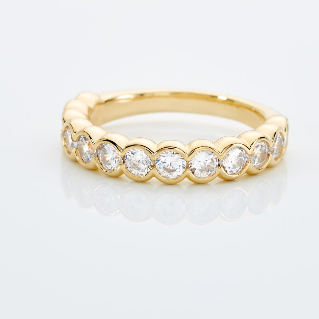 ZARINA Damen Ring Silber vergoldet 925 Zirkonia Wei&szlig; 1,84 ct Kreis