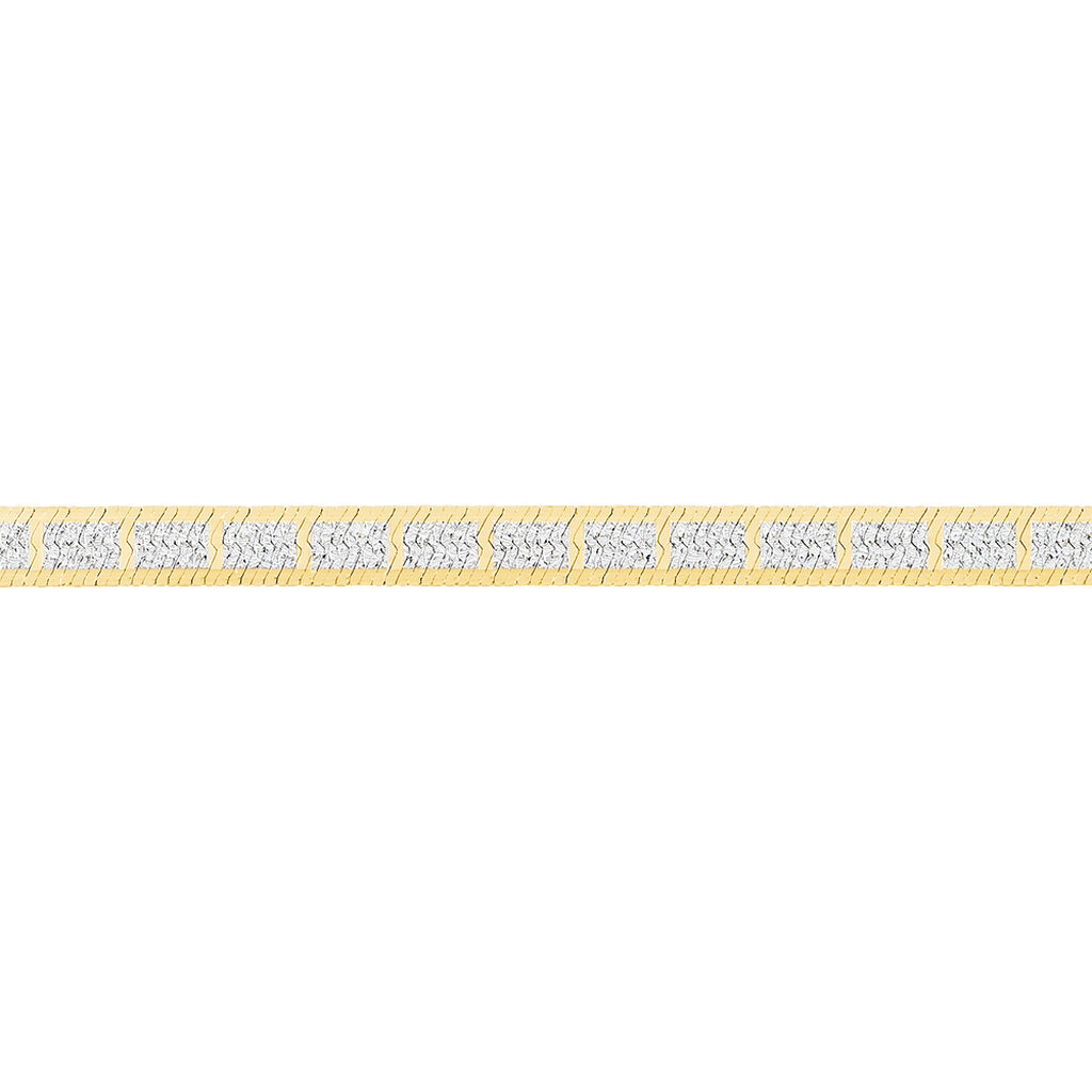 Damen Schlangenkette Silber 925 Vergoldet Bicolor Nuri, Kette ohne Stein