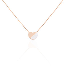 Damen Halskette Silber 925 Rosé Vergoldet Herz - Herzketten  | OROVIVO