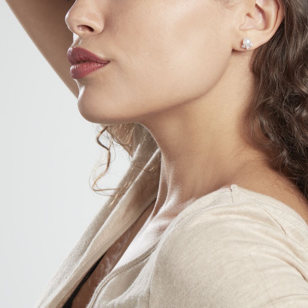 Boucles D'oreilles Alicia Or Weiss - Spannringe Damen | OROVIVO