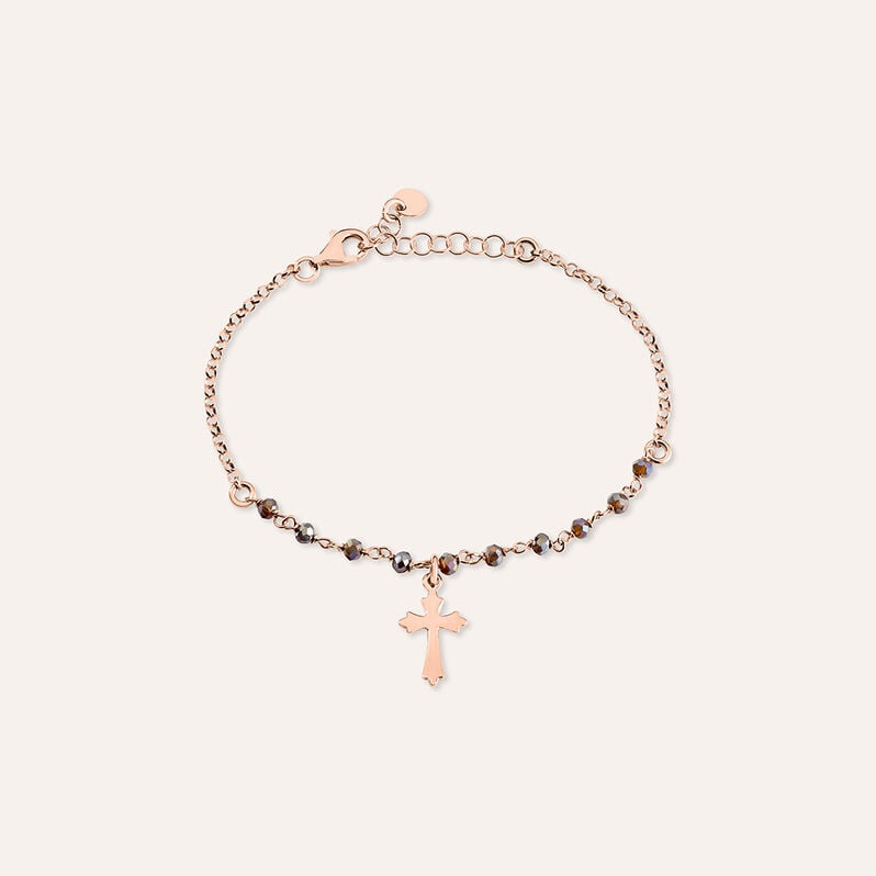 Bracciale Rosario Silver Soul Argento Rosa Cristallo - Spannringe Damen | OROVIVO