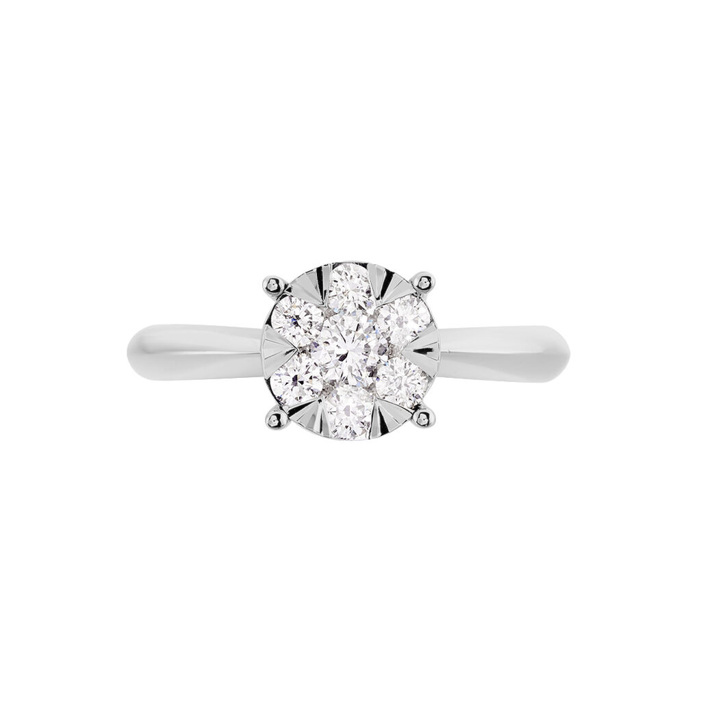 Bague Solitaire Dream Or Blanc Diamant - Spannringe Damen | OROVIVO