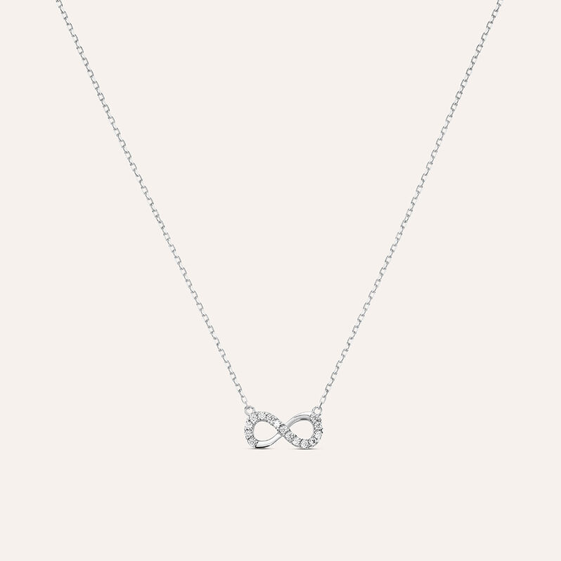 Collana Claire Oro Bianco Cubic Zirconia - Spannringe Damen | OROVIVO