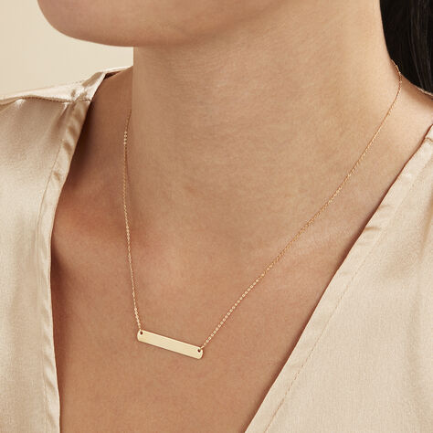 Damen Halskette Gold 375 Balken gravierbar Esja - Halsketten Damen | OROVIVO