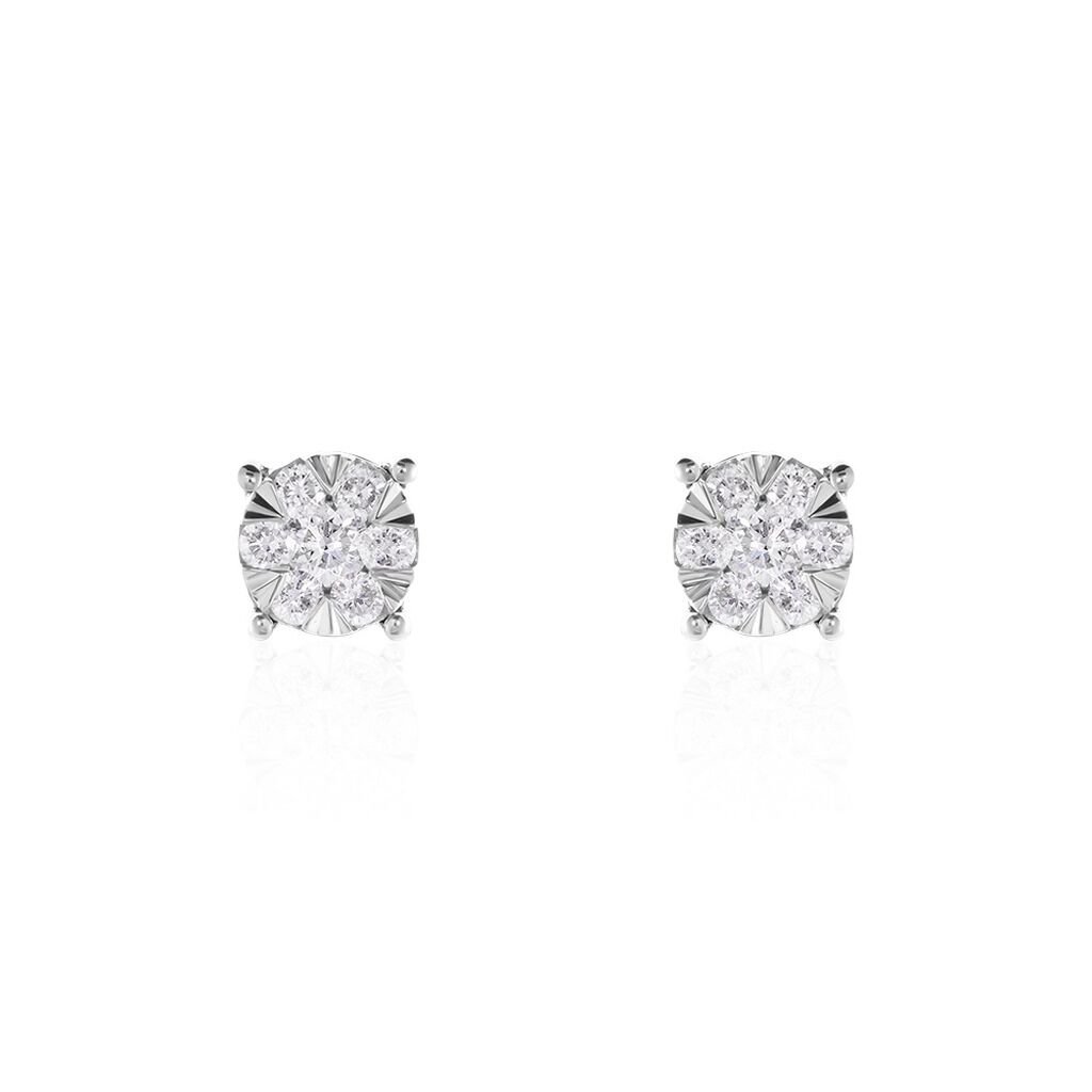 Damen Ohrstecker Weißgold 750 Diamant 0,3ct Petali , Ohrstecker mit Stein