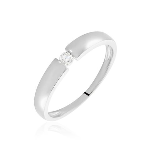 Spannring Weißgold 375 Diamant 0,08ct Kreis Valencia - Hochzeitsringe Damen | OROVIVO