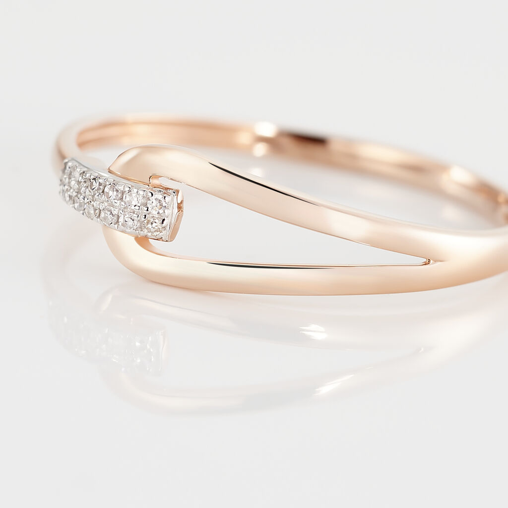 Bague Cyranna Or Rose Diamant - Spannringe Damen | OROVIVO