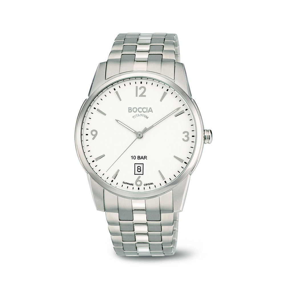 🦚 Boccia Herrenuhr Titanium 3632-01 Quarz, Uhr ohne Stein