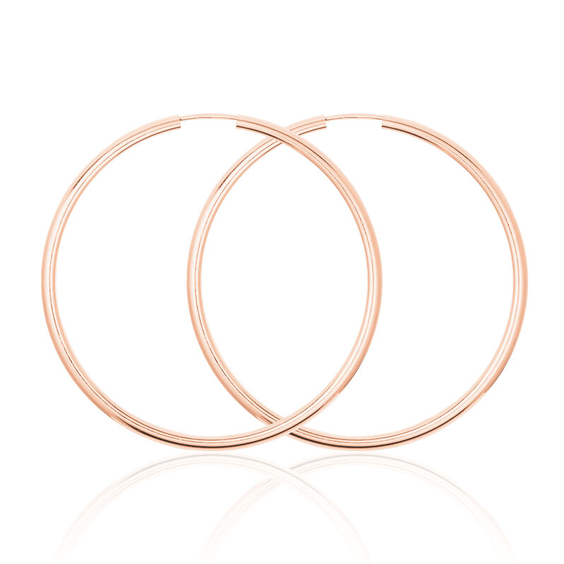 LATANA Damen Creolen Silber rosevergoldet 925 B 4 mm - Creolen Damen | OROVIVO