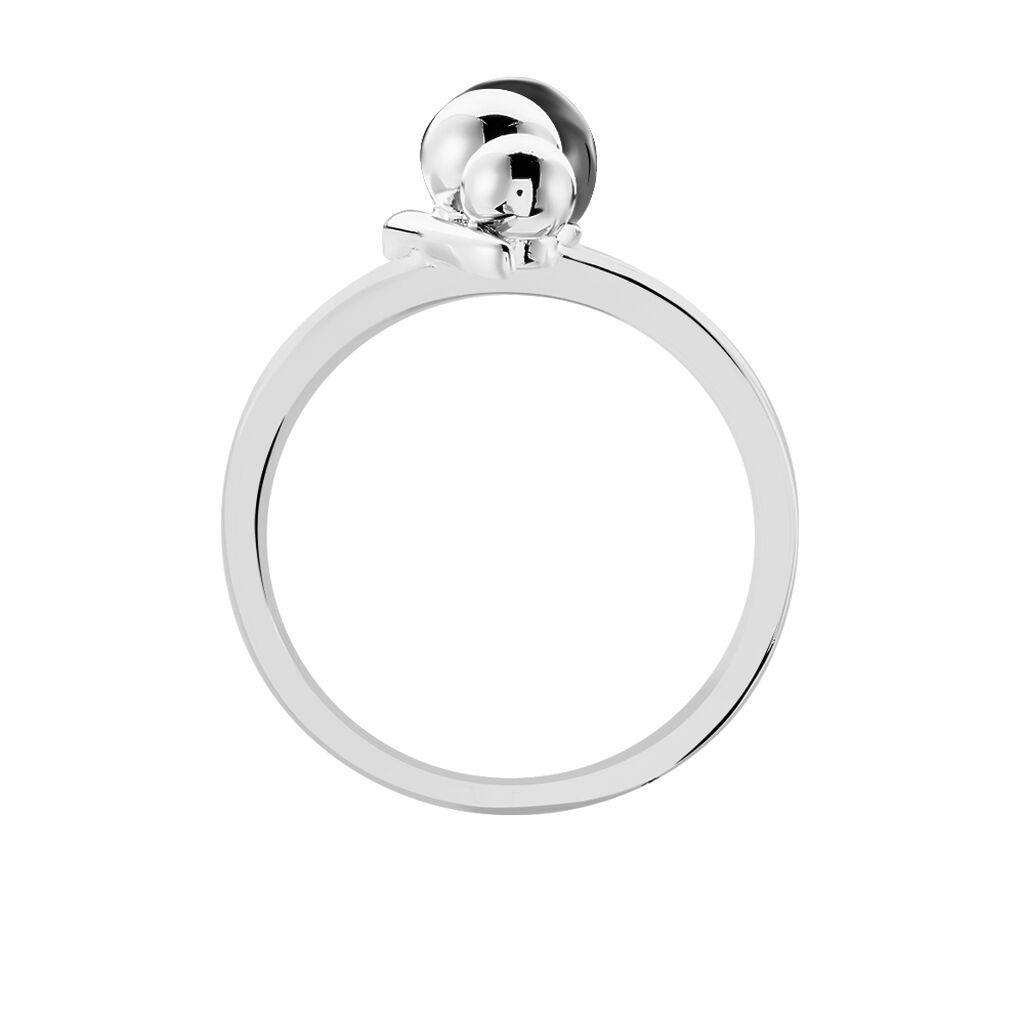 Bague Cleya Argent Blanc Céramique - Spannringe Damen | OROVIVO