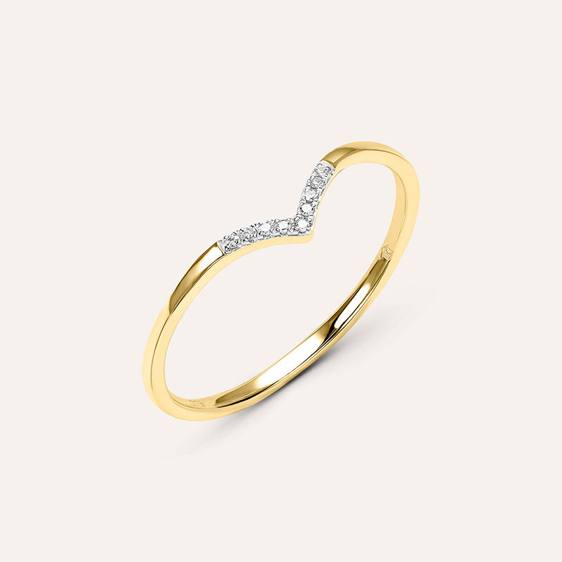 Anello Fantasia Sophia Oro Giallo Diamante - Spannringe Damen | OROVIVO