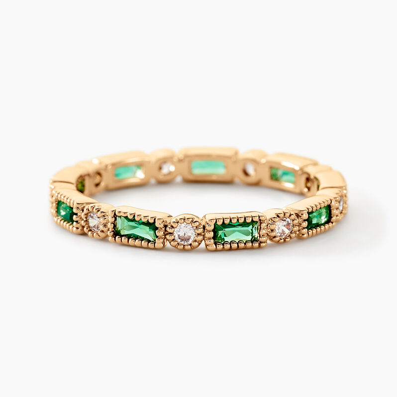 Bague Plaqué Or Etna Oxyde De Zirconium - Spannringe Damen | OROVIVO
