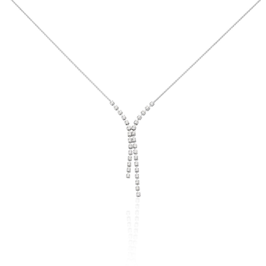 LEAH Damen Collier Weißgold 750 (18 Karat) Diamant Weiß 0,68 ct - Halsketten Damen | OROVIVO