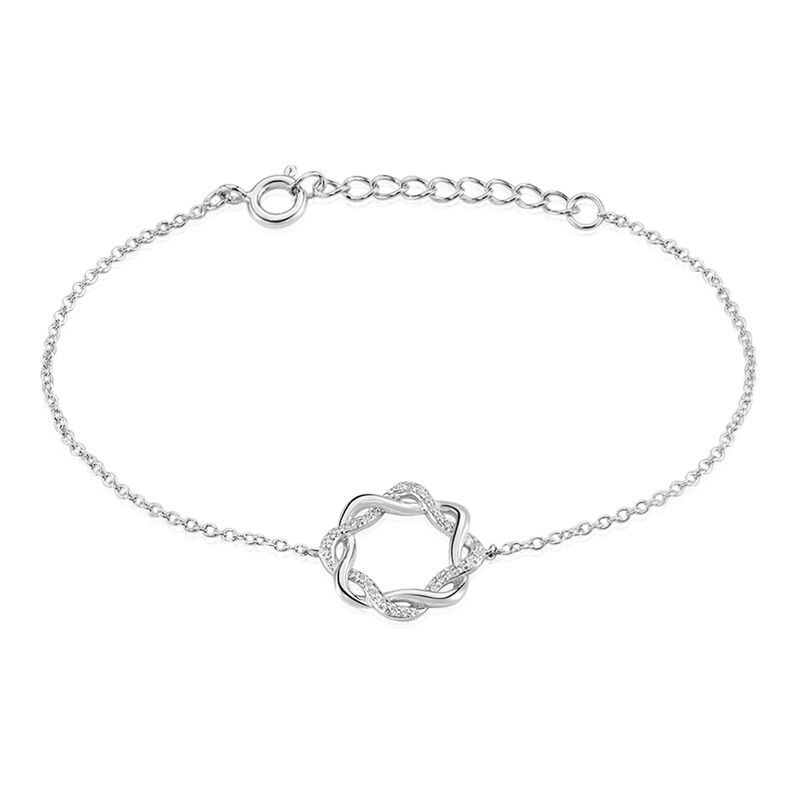Bracelet Argent Rhodie Calandra Forme Cercle - Spannringe Damen | OROVIVO