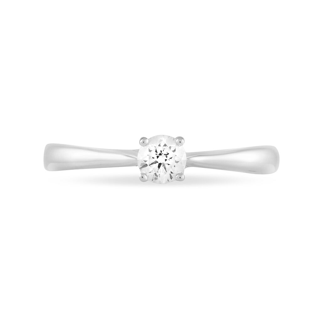 Damen Ring Weißgold 375 Diamant 0,32ct Victoria  - Solitärringe Damen | OROVIVO