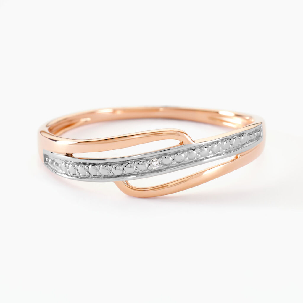 Bague Or Rose Et Diamants - Spannringe Damen | OROVIVO