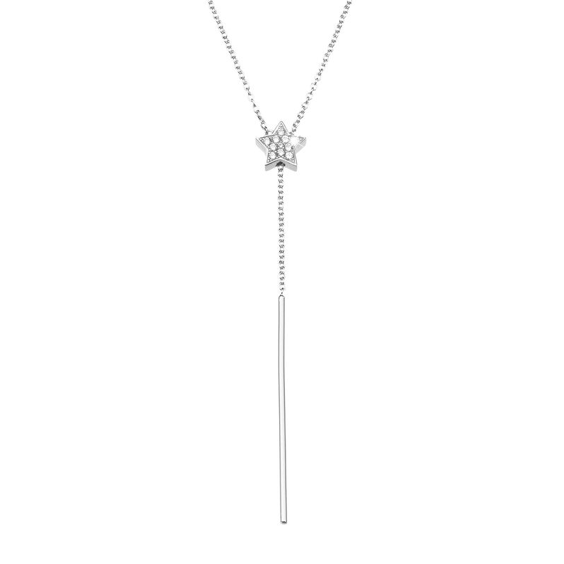 Girocollo stella in argento rodiato e zirconi - Spannringe Damen | OROVIVO