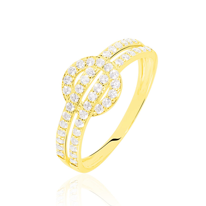 Bague Or Jaune Julyne Cercle Ajoure Oxyd - Spannringe Damen | OROVIVO