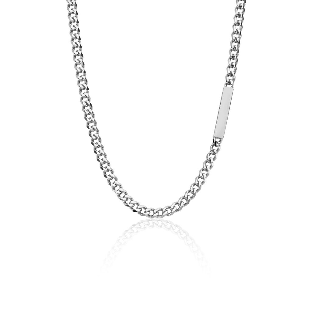 ADALBERT Herren Kette Edelstahl B 4,8 mm, Kette ohne Stein