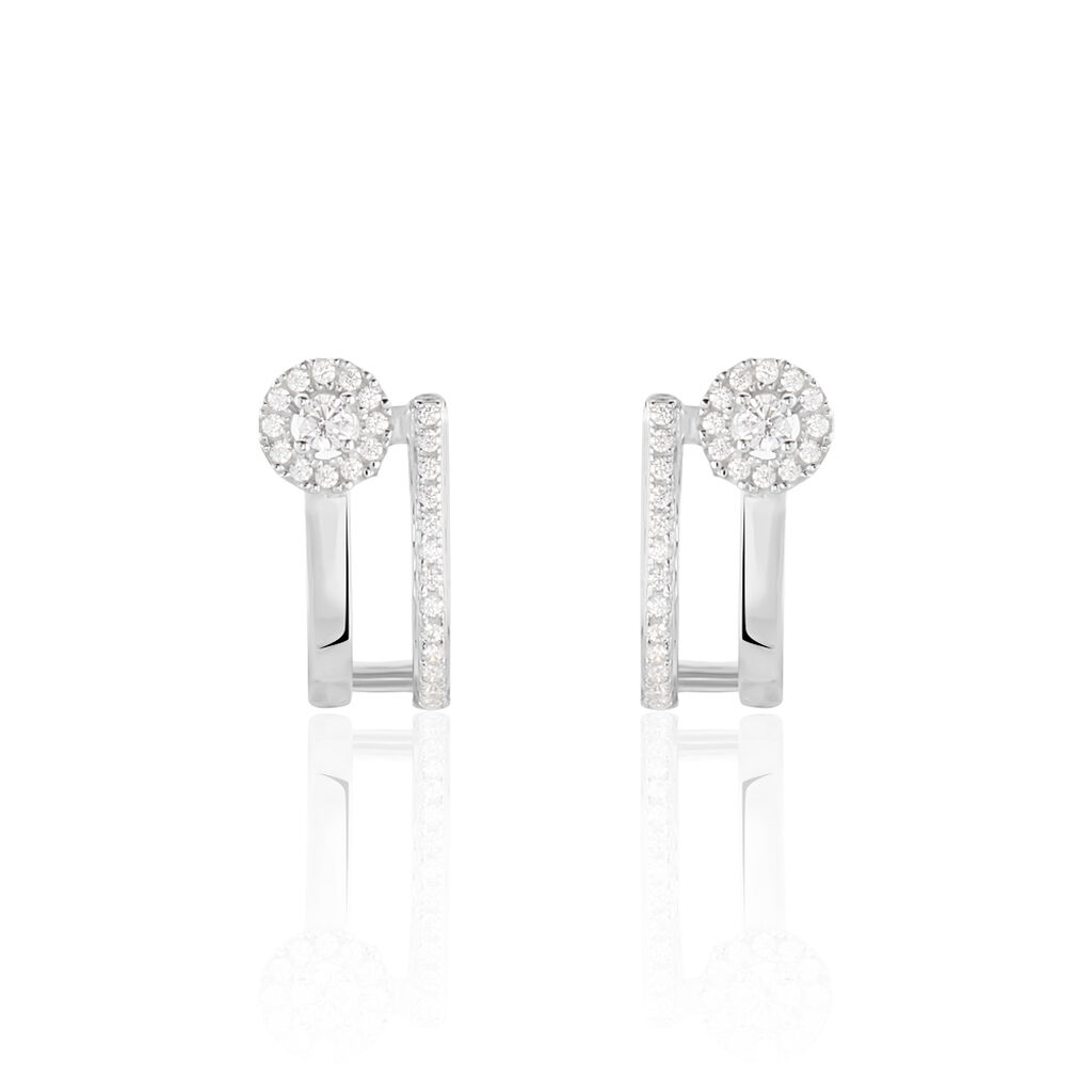 Damen Ohrstecker Weißgold 375 Zirkonia Sophia  - Ohrstecker Damen | OROVIVO