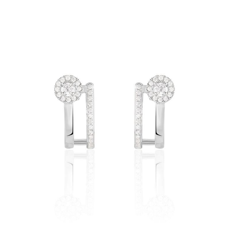 Damen Ohrstecker Weißgold 375 Zirkonia Sophia  - Ohrstecker Damen | OROVIVO