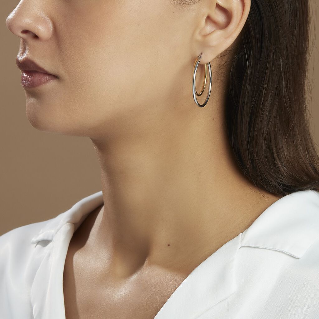 Creoles Acier Bicolore Addison - Spannringe Damen | OROVIVO