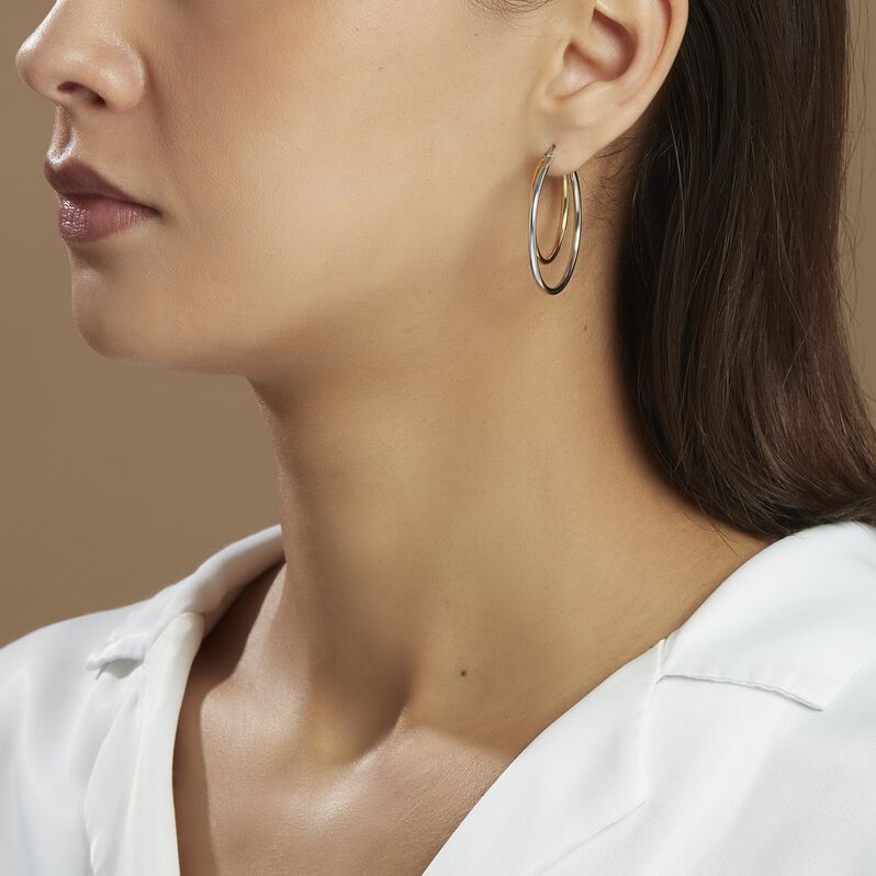 Creoles Acier Bicolore Addison - Spannringe Damen | OROVIVO