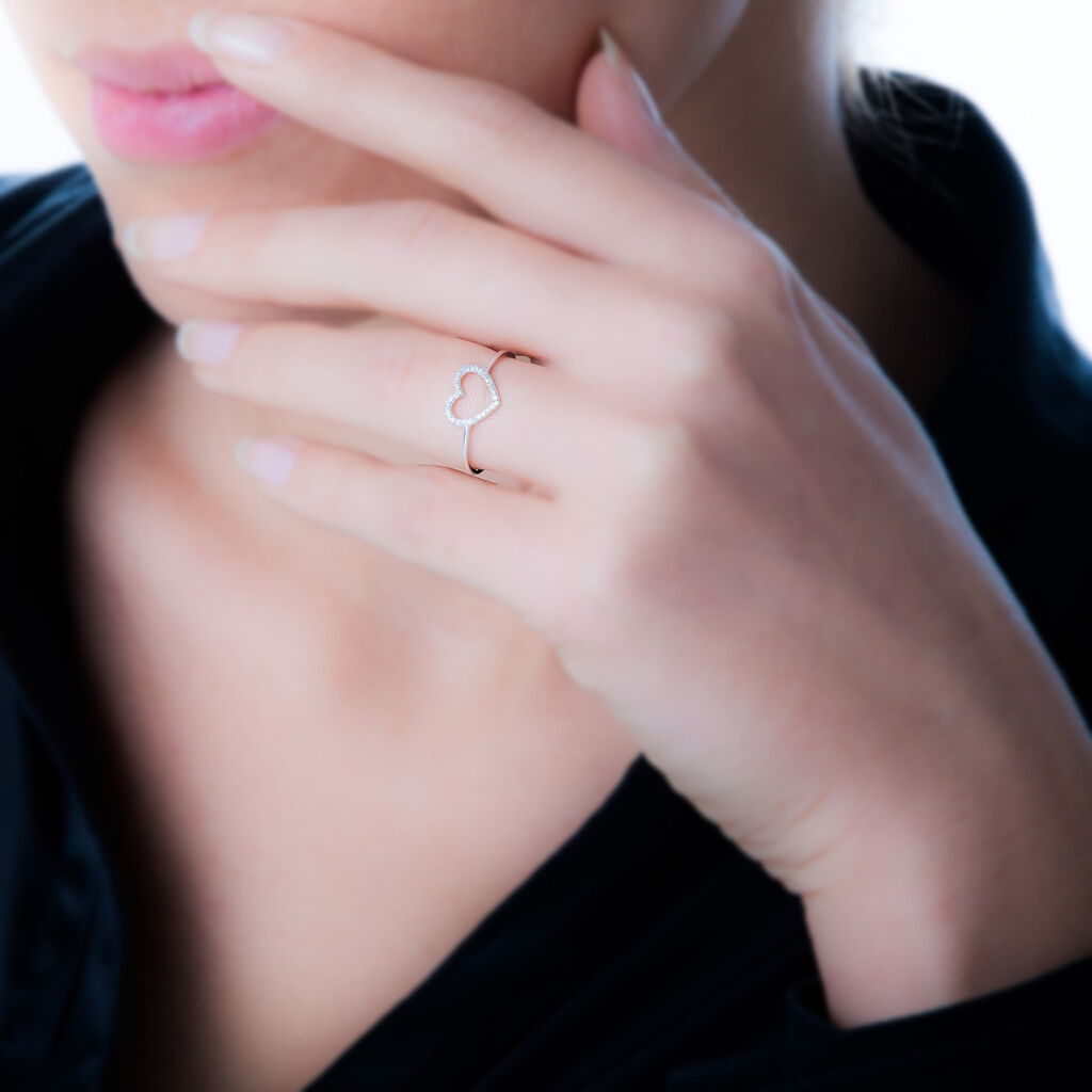 Bague Eglentyne Or Blanc Diamant - Spannringe Damen | OROVIVO