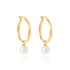 MANDY Damen Creolen Gold 375 (9 Karat) Zuchtperle Wei&szlig;