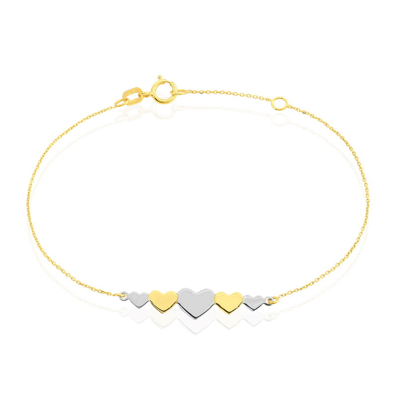 Bracelet Albizia Multicoeurs Or Bicolore - Spannringe Damen | OROVIVO
