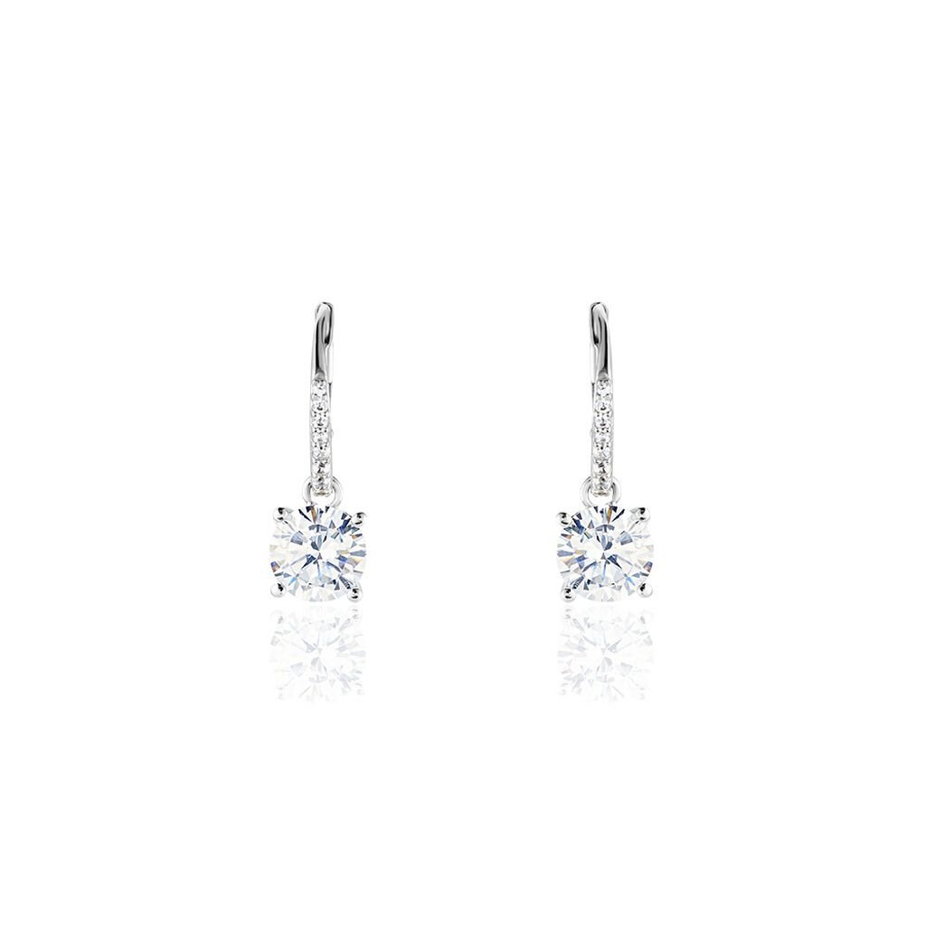 Thumbnail - PAULINA Damen Ohrringe Lang Silber 925 Zirkonia Weiß 5,97 ct, Ohrringe Lang mit Stein