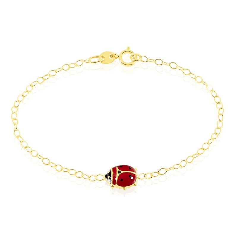 Bracciale coccinella in oro e smalto - Spannringe Kinder | OROVIVO
