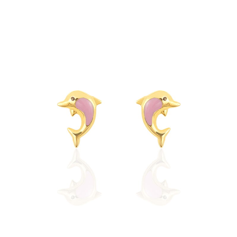 Kinder Ohrstecker Gold 375 Delphin  - Ohrstecker Kinder | OROVIVO