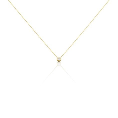 Damen Collier Gold 375 Diamant 0,2ct Ofelia 0,70mm 45cm - Halsketten Damen | OROVIVO