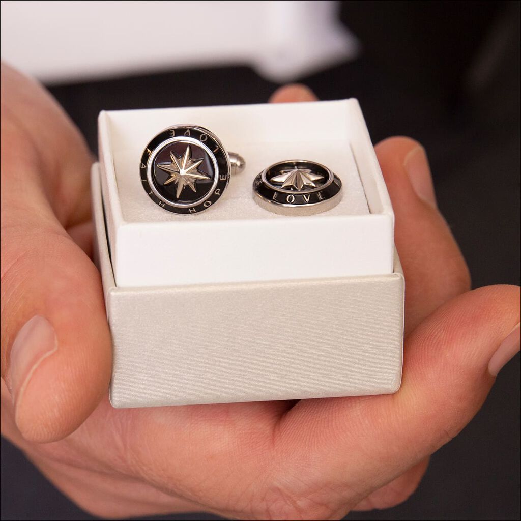 Herren Manchettenknöpfe Edelstahl Kompass - Schmuck mit Stein Herren | OROVIVO
