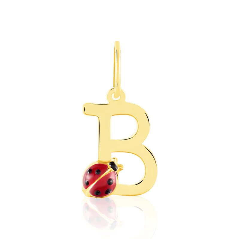 Pendentif Or Jaune Coccinelle Lettre B - Spannringe Kinder | OROVIVO