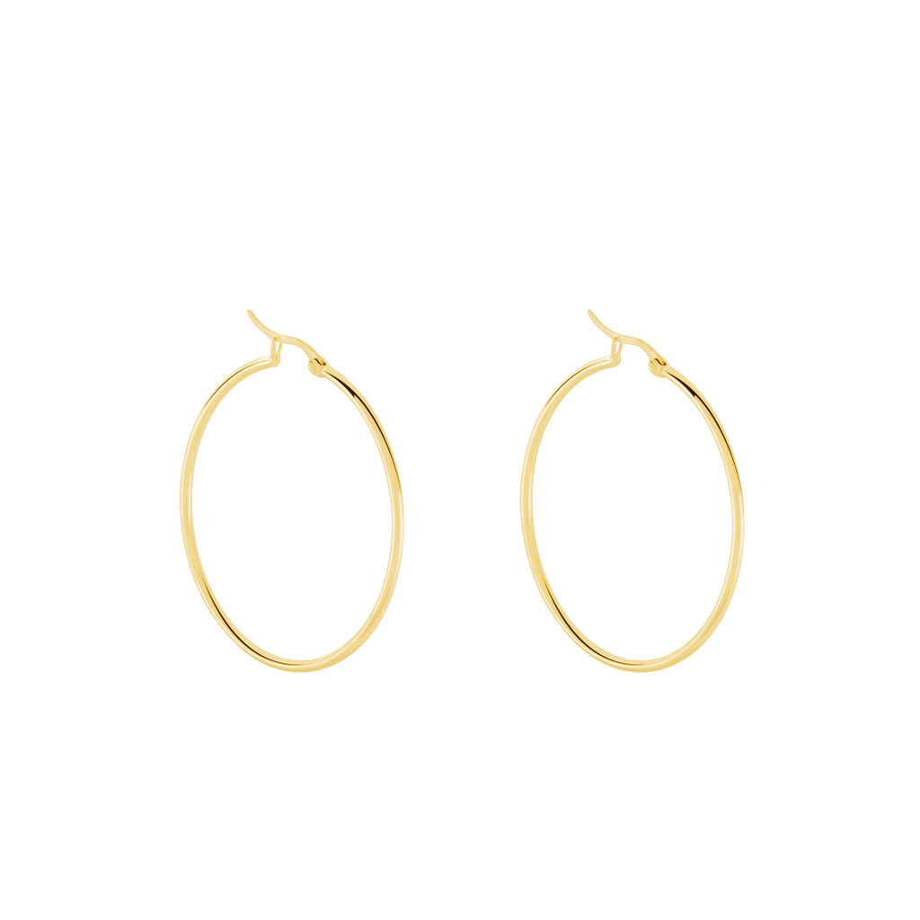 SVENJA 1 Damen Creolen Edelstahl vergoldet