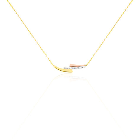 Damen Halskette Gold 375 Tricolor Zirkonia - Halsketten Damen | OROVIVO